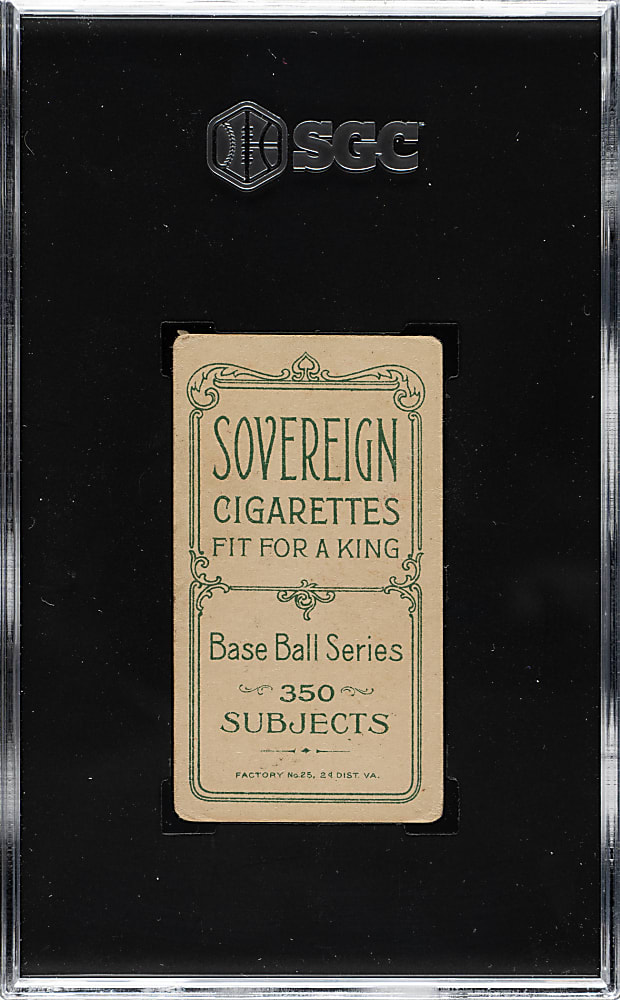 1909-1911 T206 White Border Bill Carrigan SGC VG 3 - Sovereign 350 Back