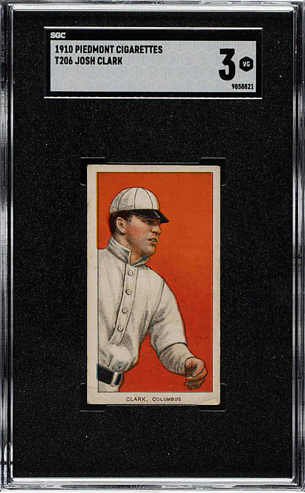 1909-1911 T206 White Border Josh Clark SGC VG 3