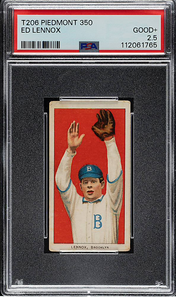 1909-1911 T206 White Border Ed Lennox PSA GOOD+ 2.5