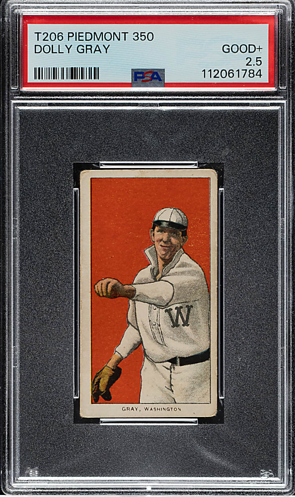 1909-1911 T206 White Border Dolly Gray PSA GOOD+ 2.5