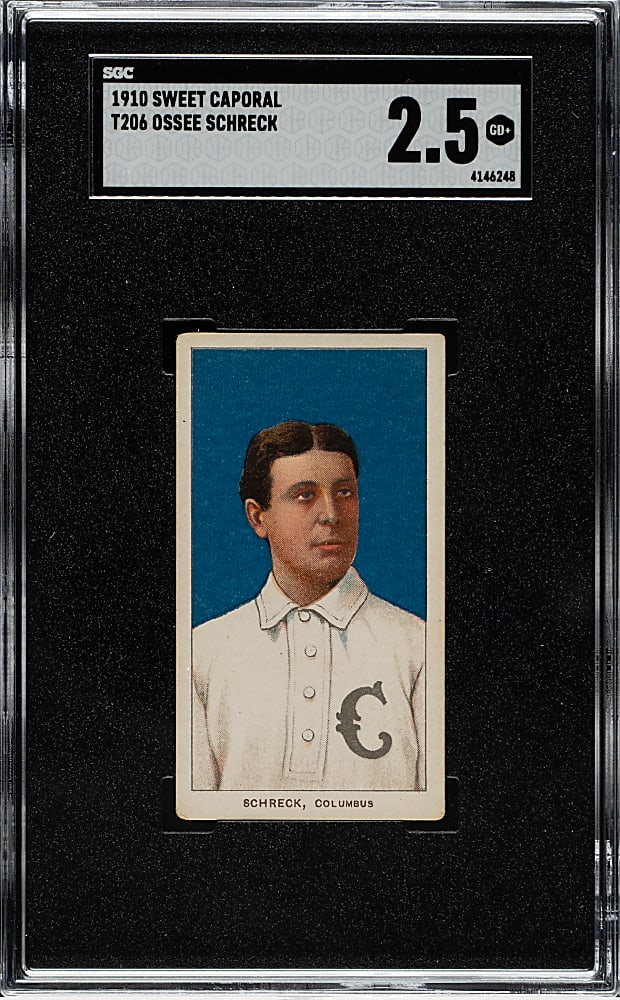 1909-1911 T206 White Border Ossee Schreck SGC GOOD+ 2.5