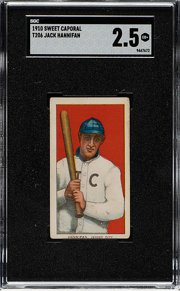 1909-1911 T206 White Border Jack Hannifan SGC GOOD+ 2.5