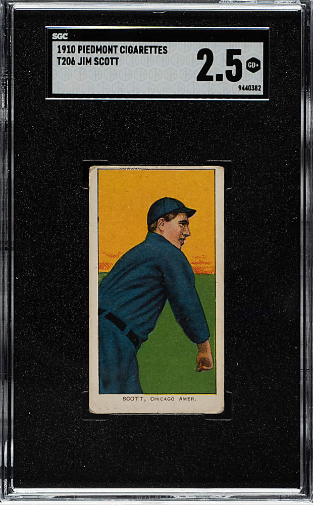 1909-1911 T206 White Border Jim Scott SGC GOOD+ 2.5