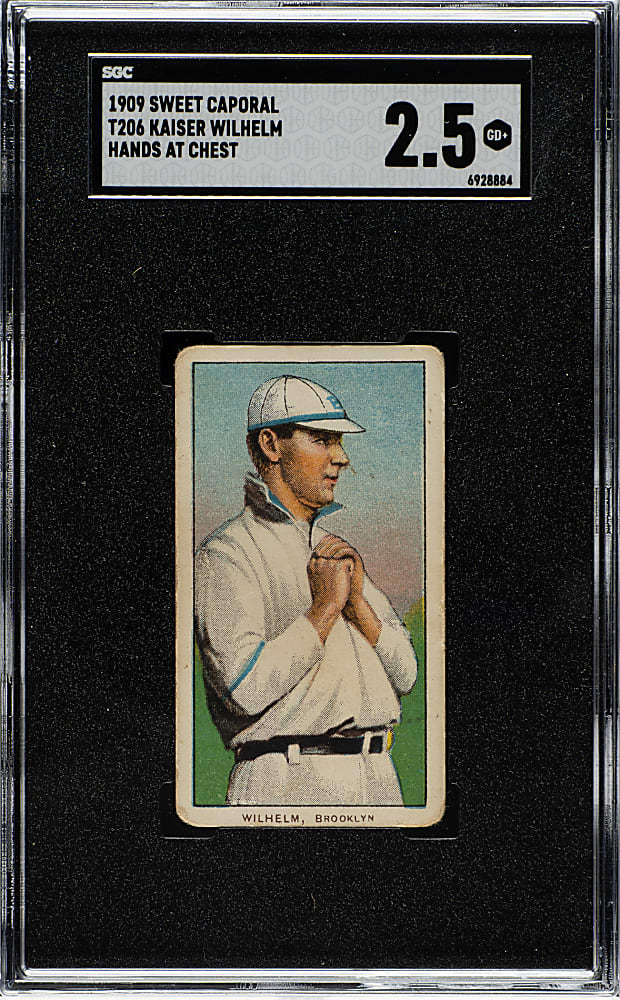 1909-1911 T206 White Border Kaiser Wilhelm Hands At Chest SGC GOOD+ 2.5