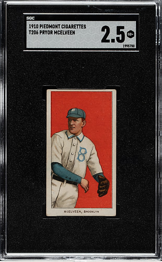 1909-1911 T206 White Border Pryor McElveen SGC GOOD+ 2.5
