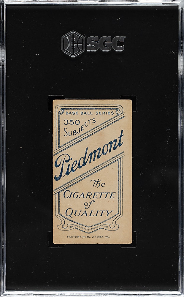 1909-1911 T206 White Border Heinie Wagner Bat on Left Shoulder SGC GOOD 2