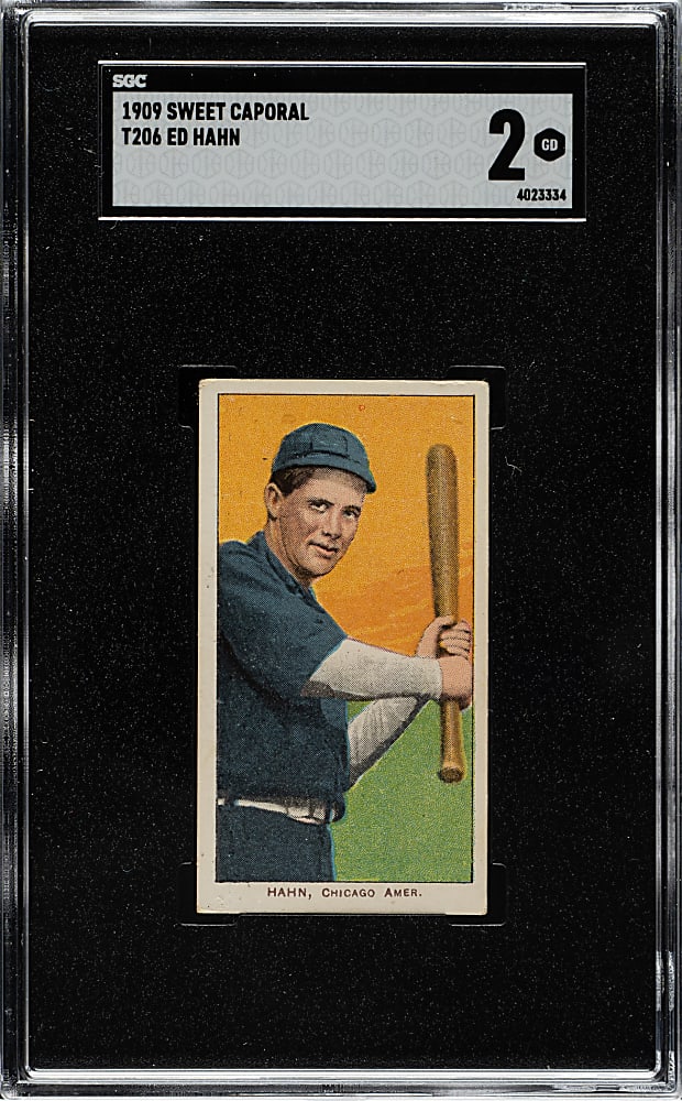 1909-1911 T206 White Border Ed Hahn SGC GOOD 2