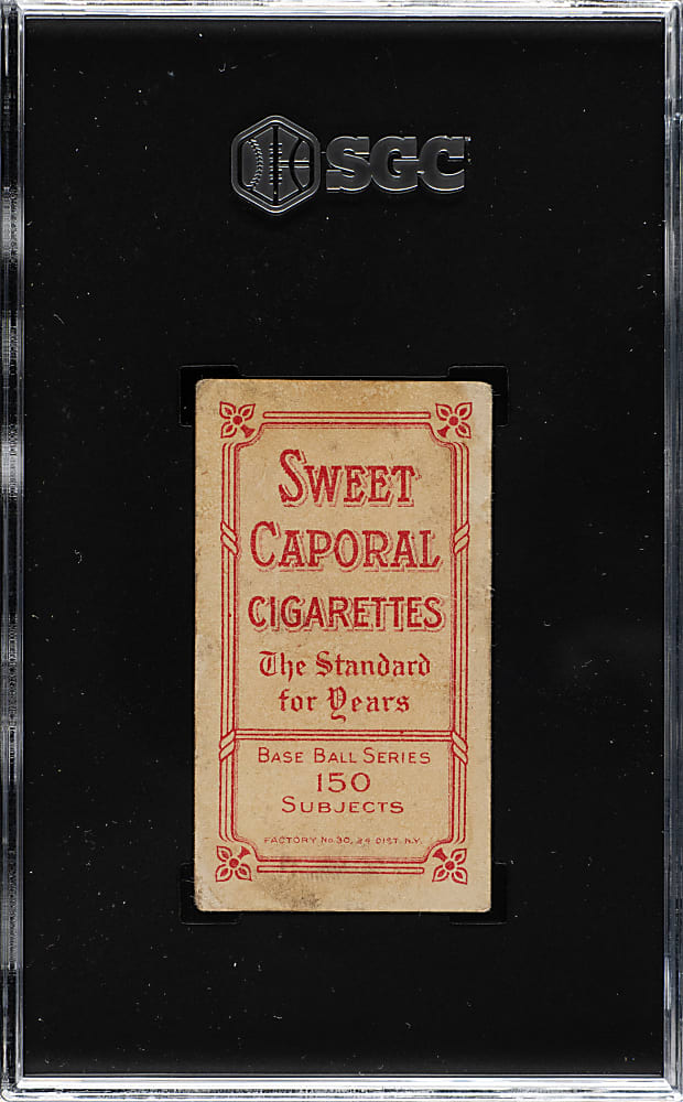 1909-1911 T206 White Border Buck Herzog New York SGC GOOD 2