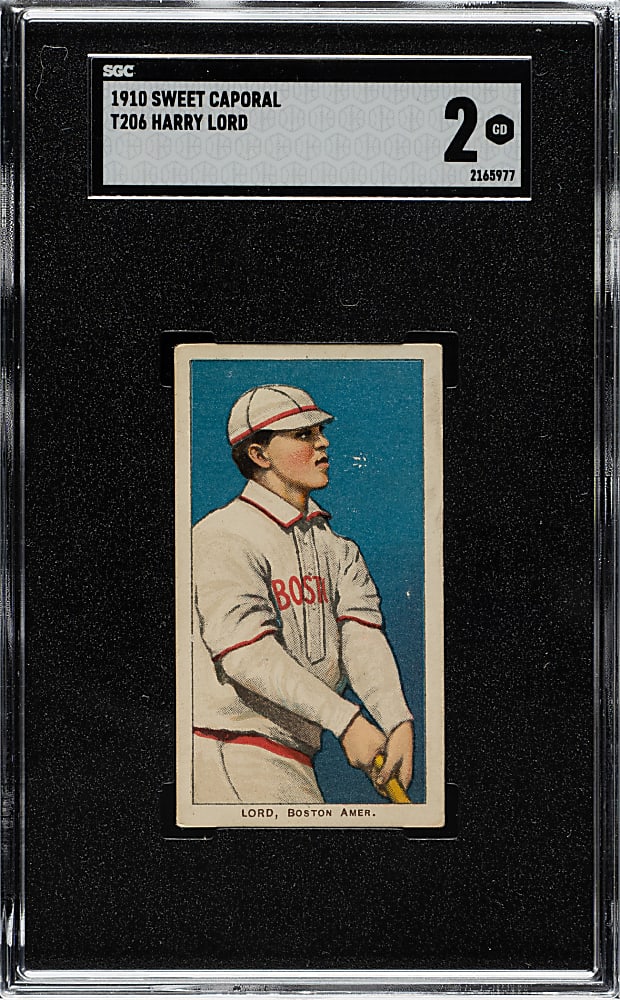 1909-1911 T206 White Border Harry Lord SGC GOOD 2