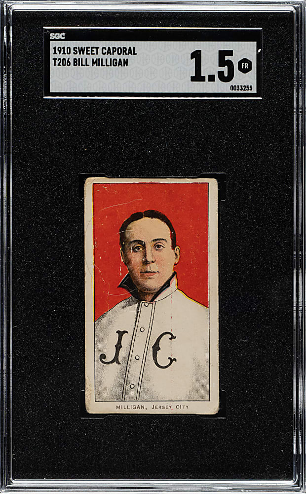 1909-1911 T206 White Border Bill Milligan SGC FAIR 1.5