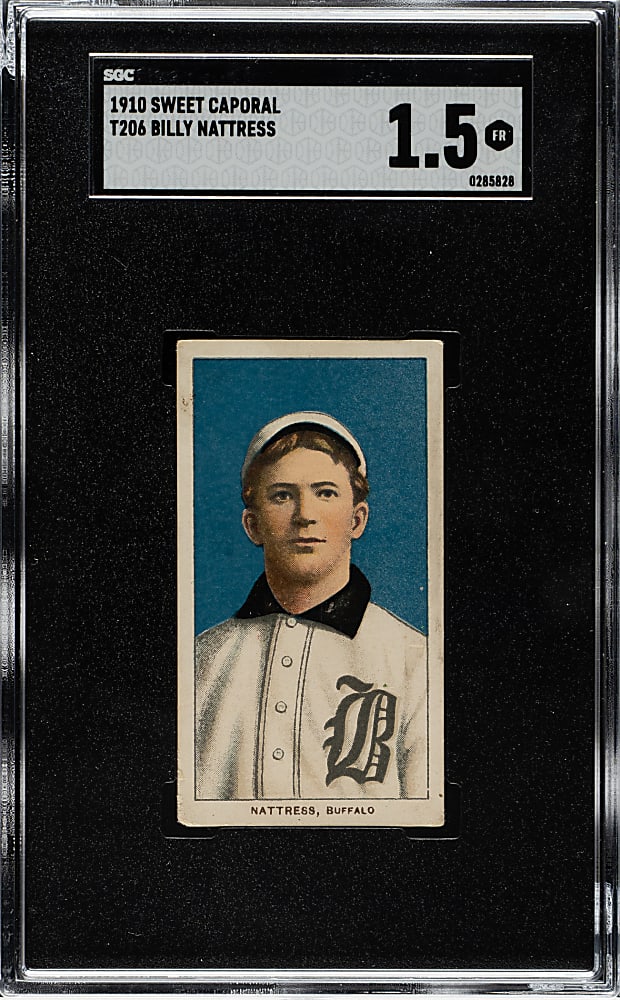 1909-1911 T206 White Border Billy Nattress SGC FAIR 1.5