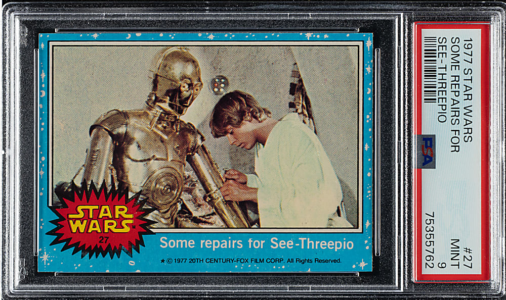 1977 Topps "Star Wars" #27 Some Repairs for See-Threepio PSA MINT 9
