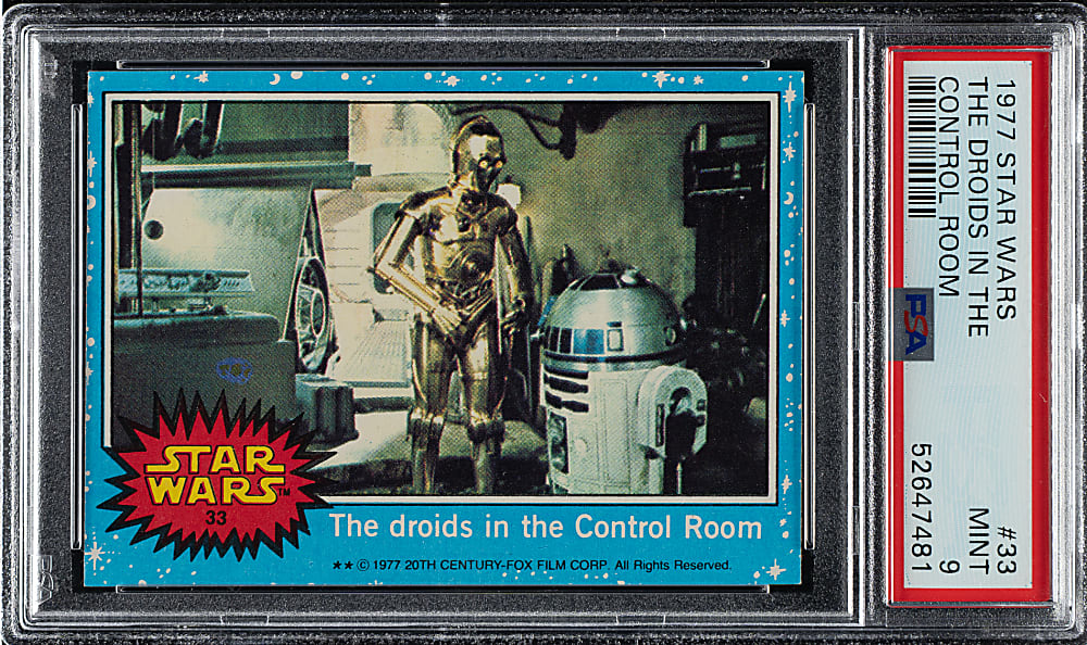 1977 Topps "Star Wars" #33 The Droids in the Control Room PSA MINT 9