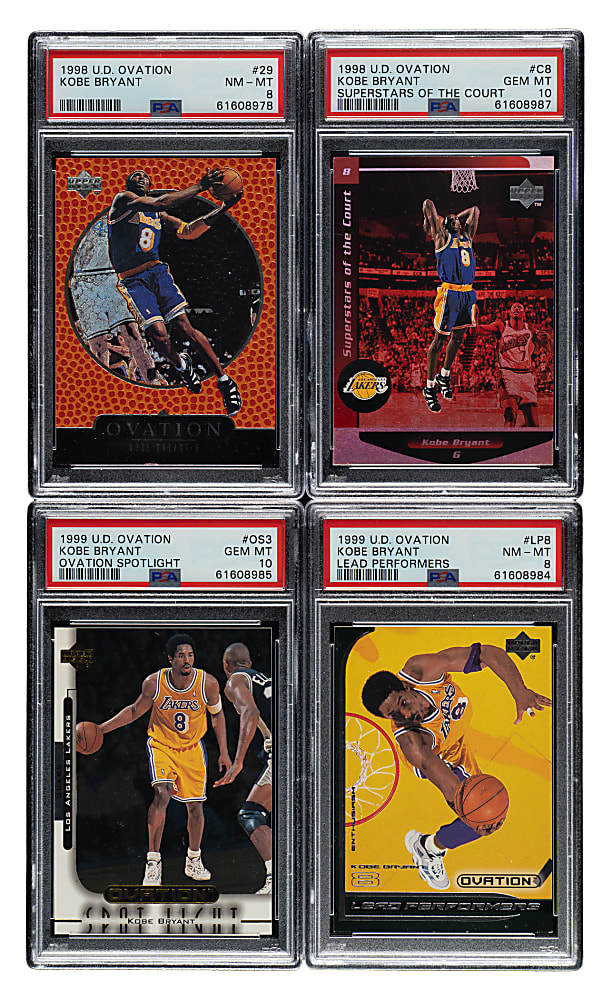 1998-1999 and 1999-2000 Upper Deck Ovation Basketball Kobe Bryant PSA-Graded Collection (4)