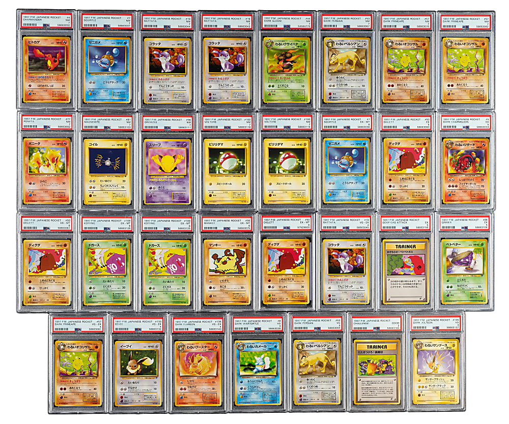1997 Pokemon Japanese Rocket PSA-Graded Collection (31)