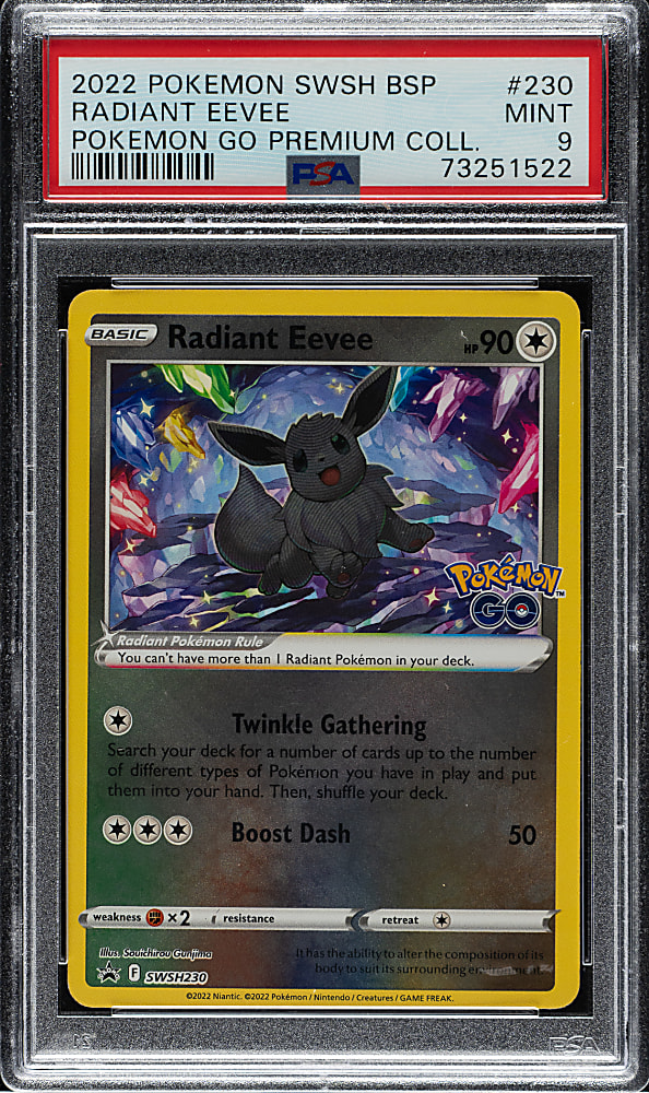 2022 Pokemon GO Premium Collection #230 Radiant Eevee PSA MINT 9