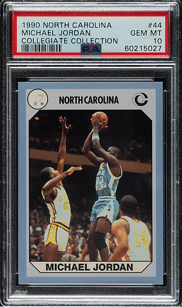 1990 North Carolina Collegiate Collection Basketball #44 Michael Jordan PSA GEM MINT 10