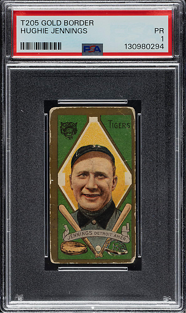 1911 T205 Gold Border Hughie Jennings PSA POOR 1