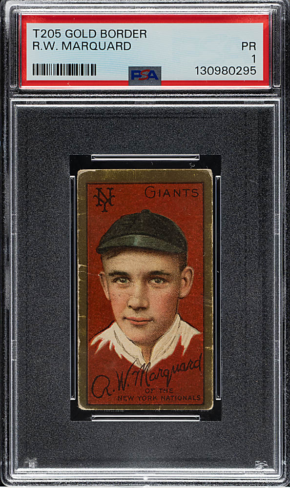 1911 T205 Gold Border Rube Marquard PSA POOR 1