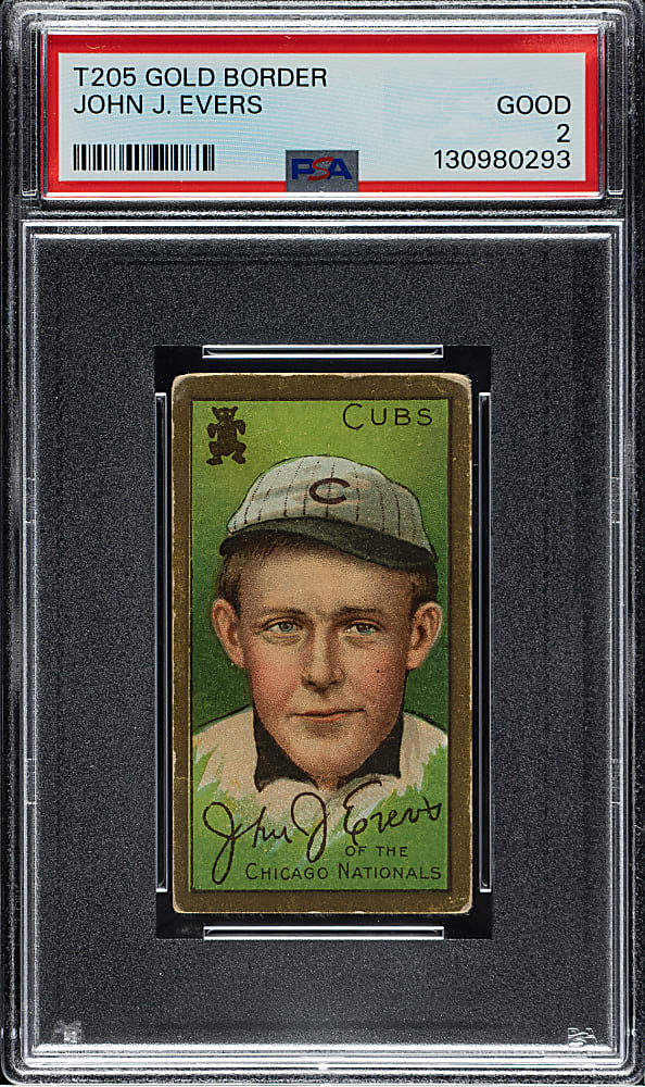 1911 T205 Gold Border Johnny Evers PSA GOOD 2