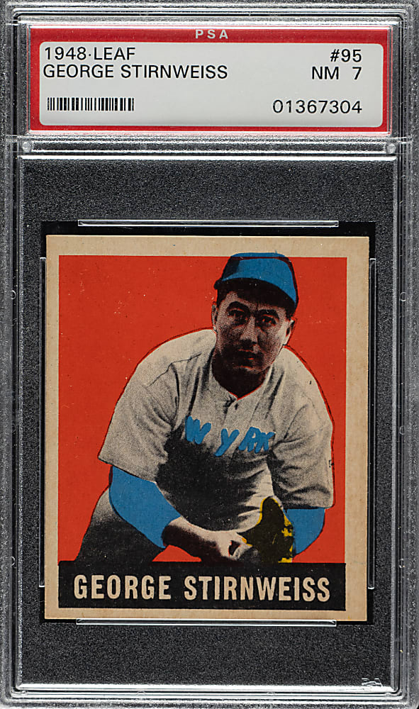 1948-1949 Leaf #95 George Stirnweiss PSA NM 7