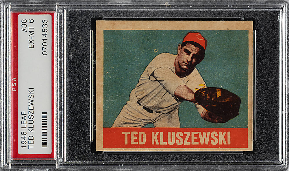 1948-1949 Leaf #38 Ted Kluszewski PSA EX-MT 6