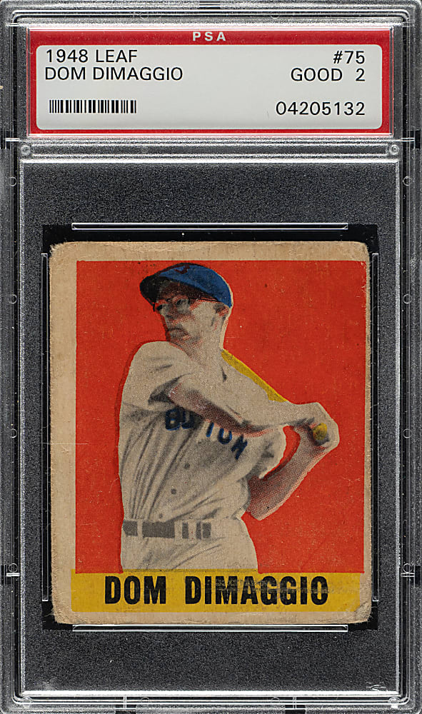1948-1949 Leaf #75 Dom DiMaggio Short Print PSA GOOD 2