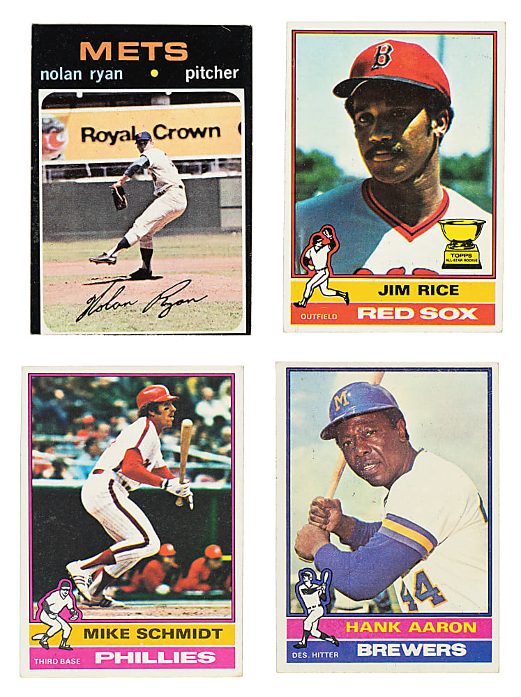 1967 to 1976 Topps and Topps Traded Collection (424) Including 50 Hall of Famers