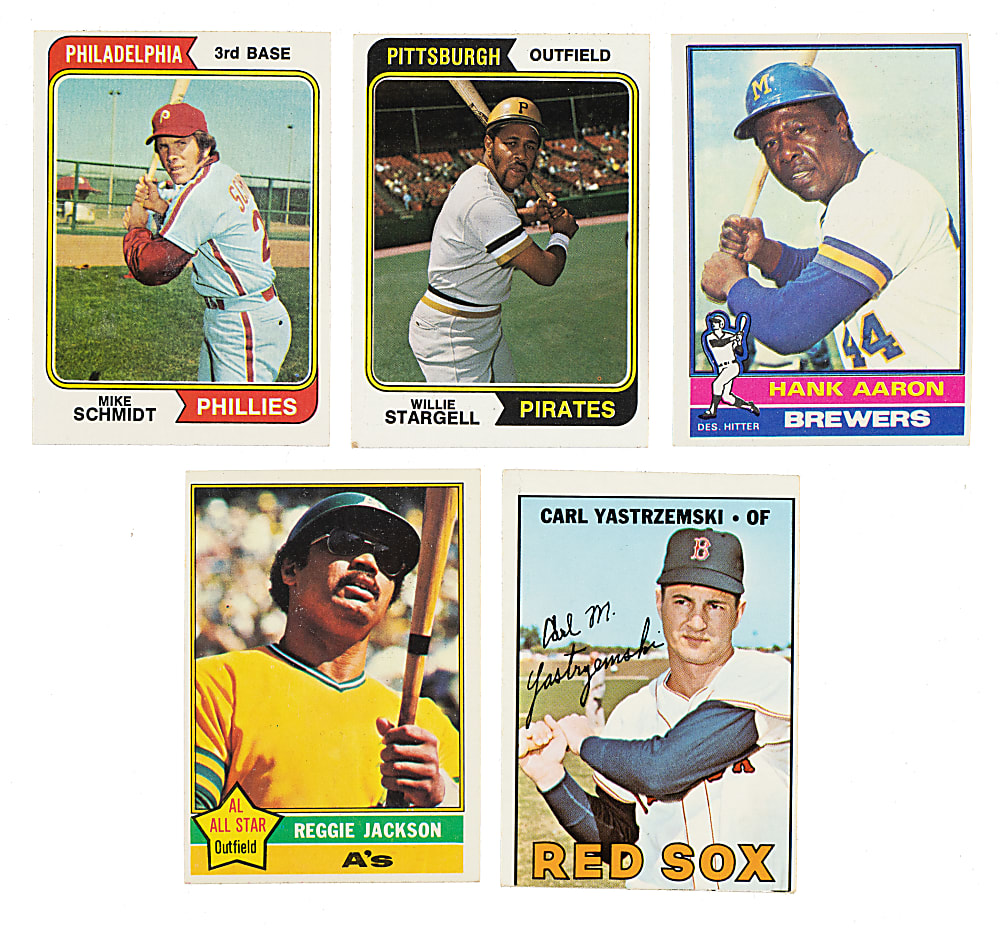 1967 to 1976 Topps and Topps Traded Collection (424) Including 50 Hall of Famers