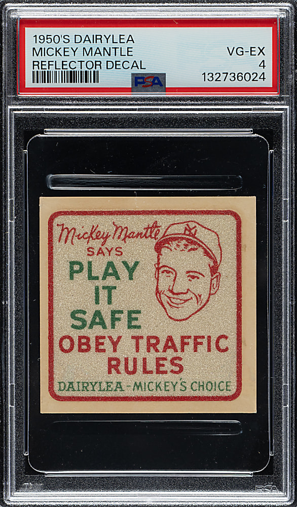 1950s Dairylea Decals Mickey Mantle PSA VG-EX 4