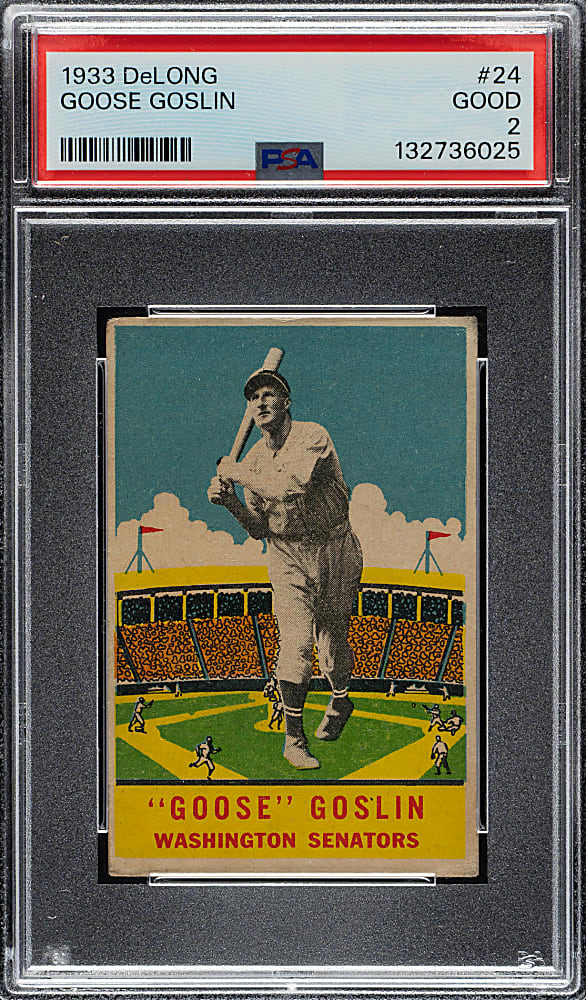 1933 R333 DeLong Gum #24 Goose Goslin PSA GOOD 2