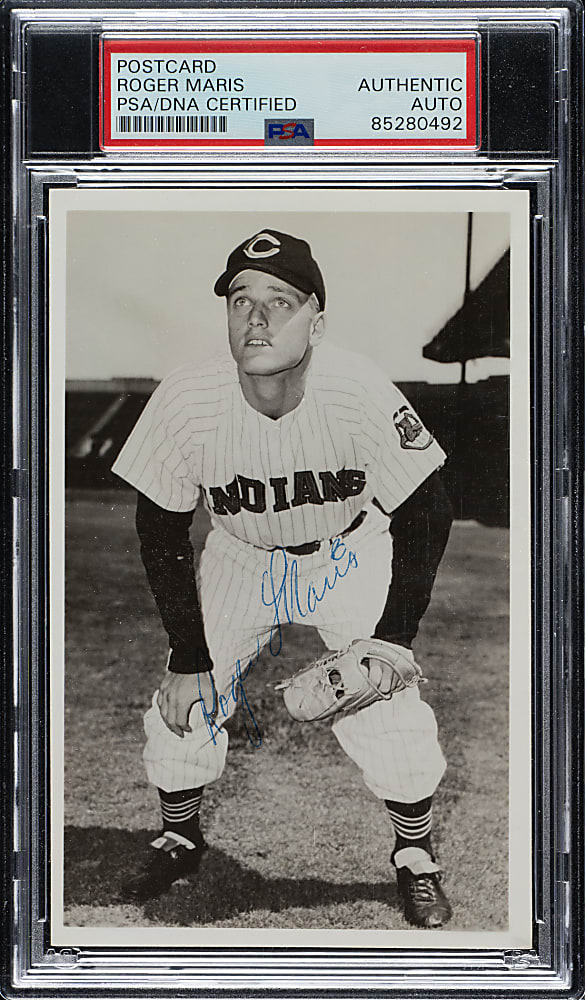 Roger Maris Signed Postcard - PSA/DNA