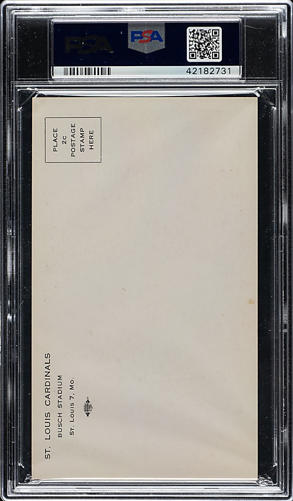 1957 St. Louis Cardinals Postcards Stan Musial PSA VG-EX 4