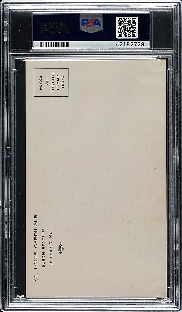 1958 St. Louis Cardinals Postcards Stan Musial PSA VG-EX 4