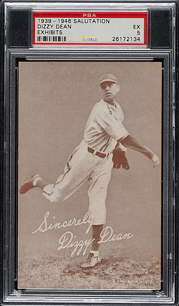 1939-1946 W462 Salutation Exhibits Dizzy Dean PSA EX 5