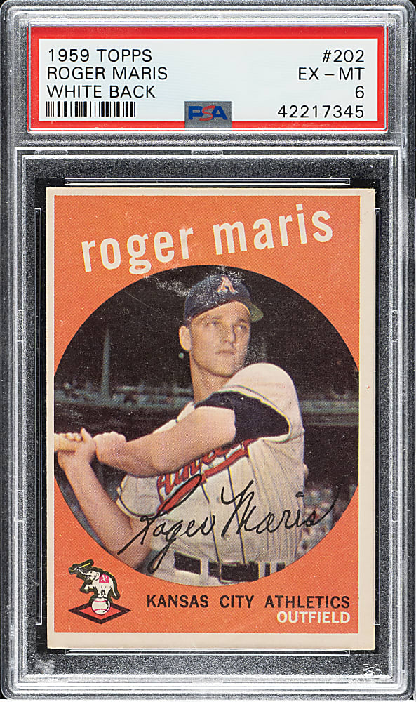 1959 Topps #202 Roger Maris PSA EX-MT 6