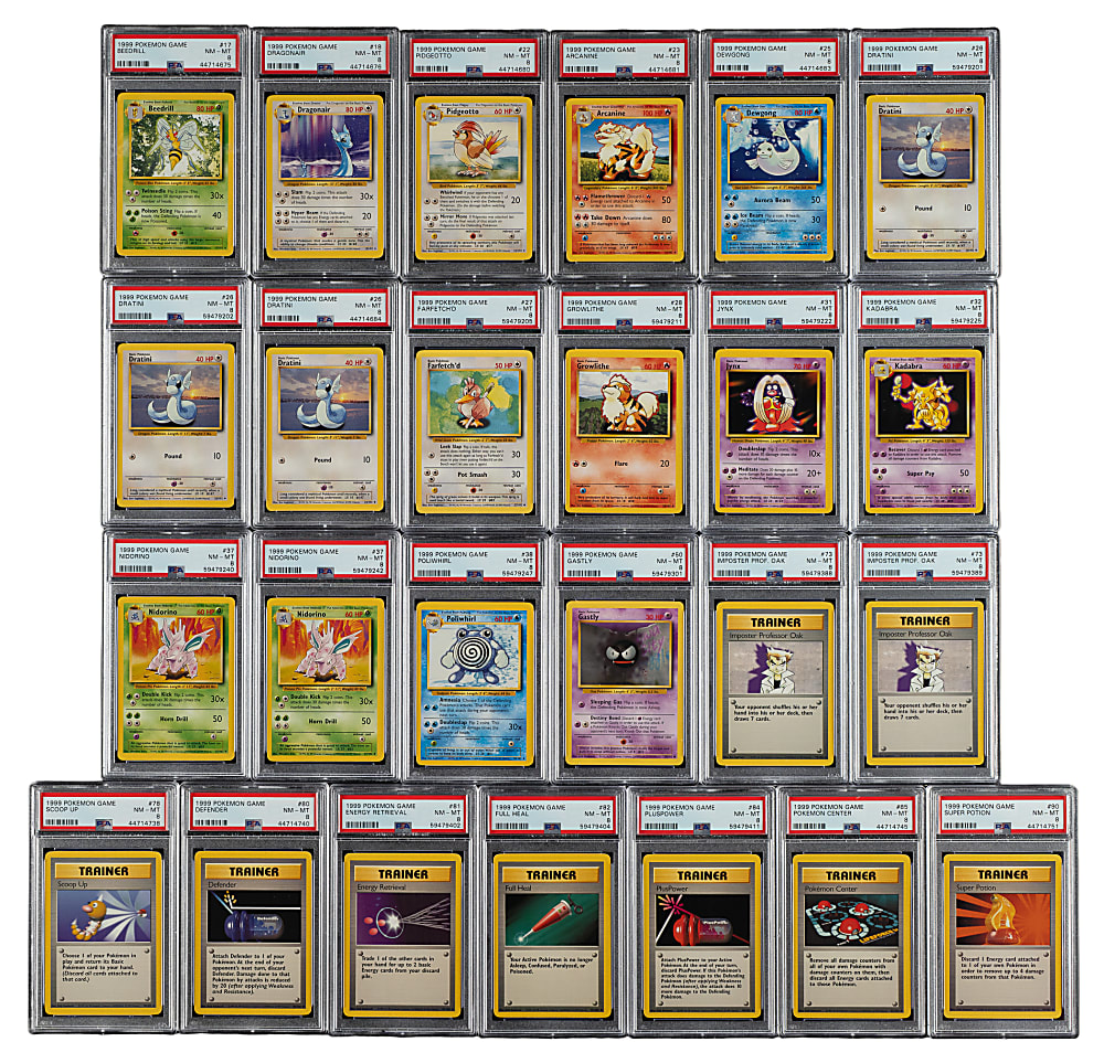 1999 Pokemon Base Set PSA NM-MT 8  Collection (29)