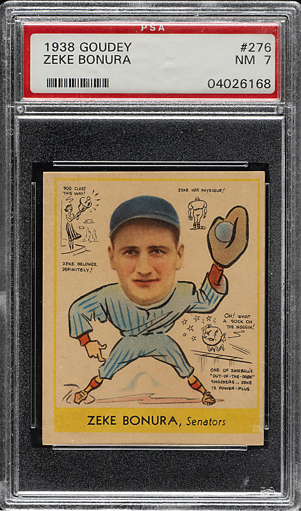 1938 R323 Goudey "Heads-Up" #276 Zeke Bonura PSA NM 7