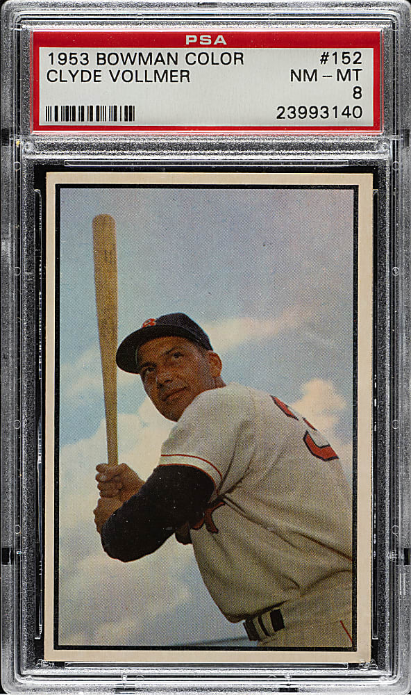 1953 Bowman Color #152 Clyde Vollmer PSA NM-MT 8