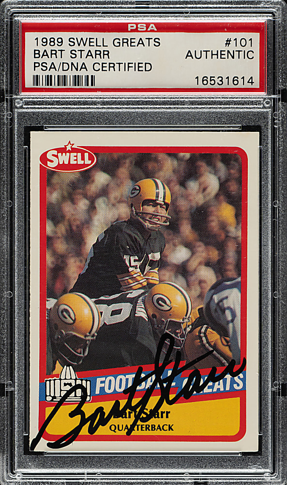 Signed 1989 Swell Football #101 Bart Starr - PSA/DNA