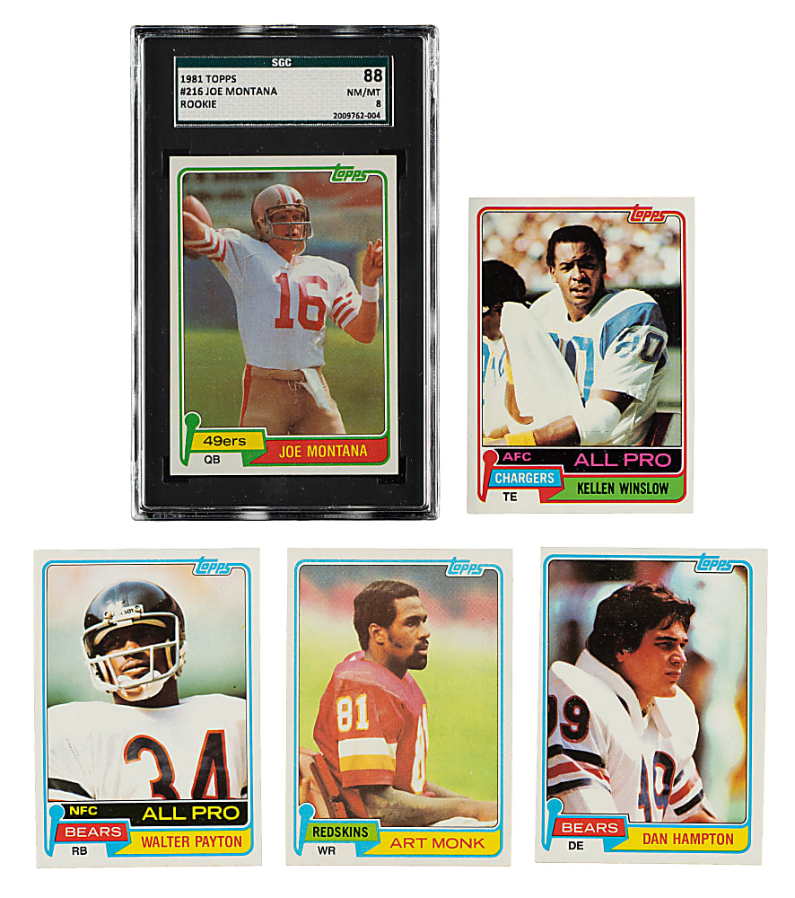 1981 Topps Football Complete Set (528) Including #216 Joe Montana Rookie SGC NM/MT 88