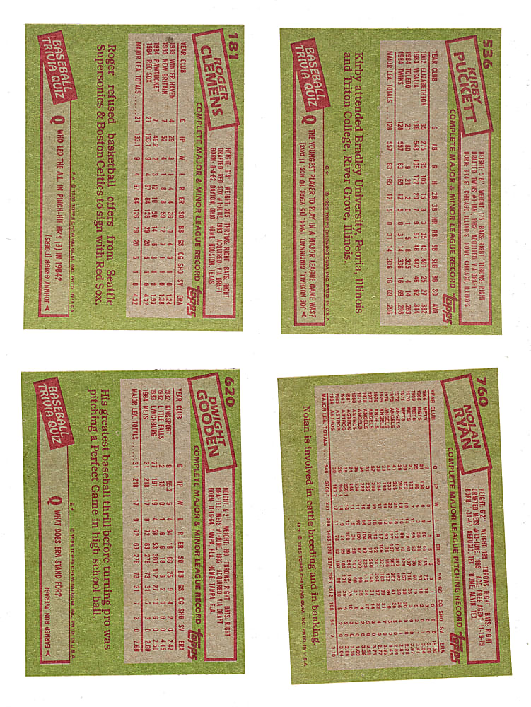 1985 Topps Complete Set (792)