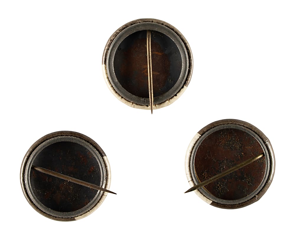 1910-1912 P2 Sweet Caporal Pins Trio: Miller Huggins, Roger Bresnahan, and Chief Meyers