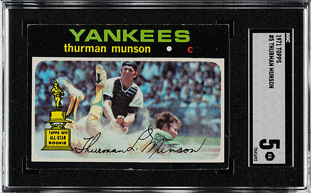 1971 Topps #5 Thurman Munson SGC EX 5
