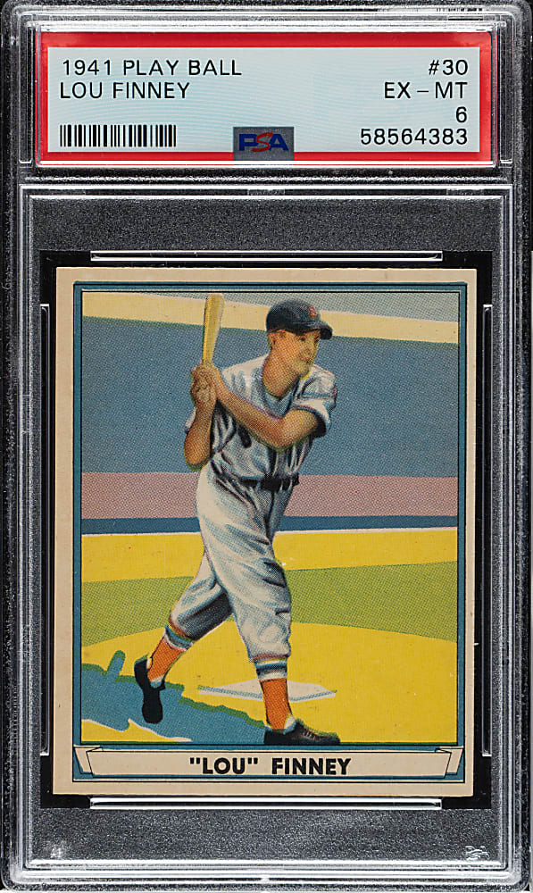 1941 R336 Play Ball #30 Lou Finney PSA EX-MT 6