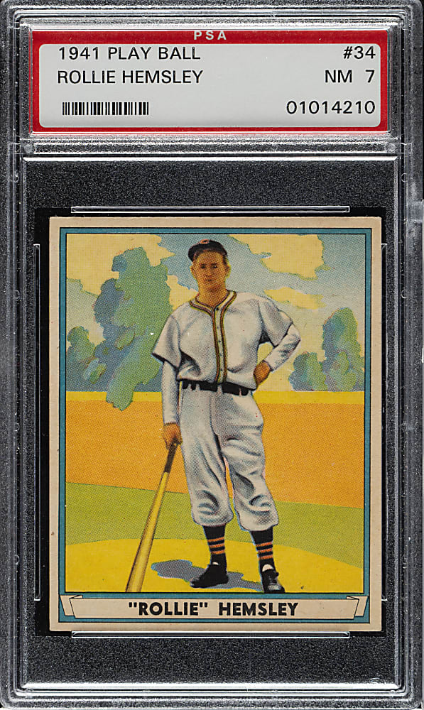 1941 R336 Play Ball #34 Rollie Hemsley PSA NM 7