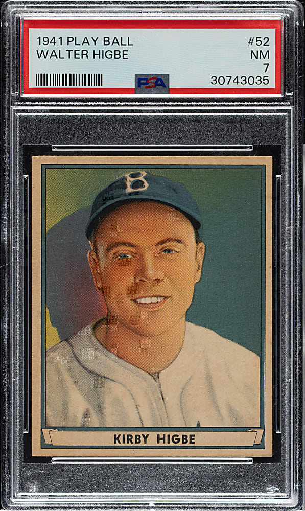 1941 R336 Play Ball #52 Walter Higbe PSA NM 7