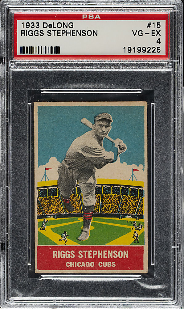 1933 R333 DeLong Gum #15 Riggs Stephenson PSA VG-EX 4