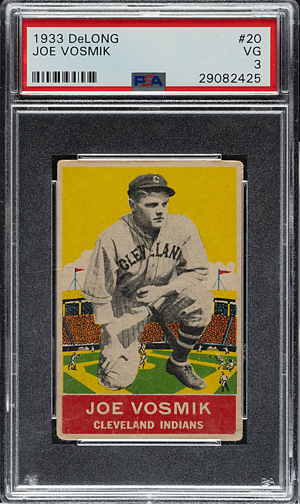 1933 R333 DeLong Gum #20 Joe Vosmik PSA VG 3