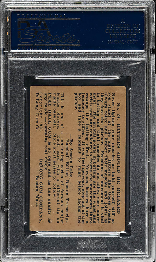 1933 R333 DeLong Gum #24 Goose Goslin PSA VG-EX 4